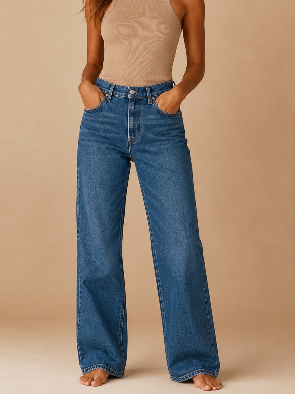 Aritza Denim Forum The '90s Snatched Mid Rise Straight Jeans NWT Size 32